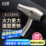 火之鳳吹風(fēng)機(jī)6600H 發(fā)廊專用大功率2400W大風(fēng)力低噪音家用恒溫護(hù)發(fā)不傷發(fā) 理發(fā)店專業(yè)電吹風(fēng)筒 6601X鈦金灰負(fù)離子2m線長 (家庭版四檔風(fēng)）