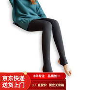 溫影春秋打底褲襪光腿襪神器女一體褲襪外穿連褲襪打底襪連腳薄款 黑色踩腳 均碼 80克不加絨