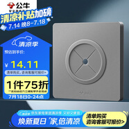 公牛（BULL）空白板出線(xiàn)孔面板 開(kāi)關(guān)插座電視背景墻堵洞遮丑 G12B104 星空灰