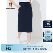 Hush Puppies暇步士女裝夏純棉運動(dòng)休閑感半身裙 196深藍 26