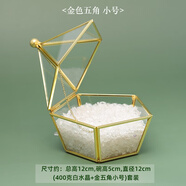 諦靈 天然水晶消磁石手鏈凈化手鏈白水晶碎石盒子消磁碗器皿 400克消磁石+金五角星小號(hào)消磁碗