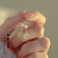 建祿耳環(huán)耳墜女氣質(zhì)高級感2025耳釘女氣質(zhì)高級感和田玉耳釘國風(fēng)耳飾 淡水珍珠和田玉耳釘+禮盒+證書