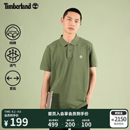 添柏嵐（Timberland）官方男裝短袖POLO衫新款寬松|A24H2 A24H2590/卡塞爾綠色 2XL (190/128A)