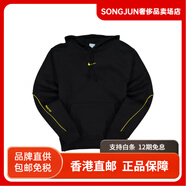 耐克（NIKE）xDrakeNOCTA系列聯(lián)名鑲邊起絨連帽衛衣美版男款黑色 黑色 XS