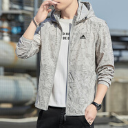 【品牌】冰絲防曬衣男士夏季2025年新款upf50+防紫外線防曬服外套 AD2662淺灰 XL