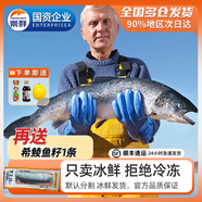 崇鮮挪威冰鮮三文魚刺身（大西洋鮭）即食 生魚片鮭魚切片年貨禮盒 整條魚 5kg -6kg (分割禮盒發(fā)貨)