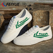 飛躍（Feiyue）官方經(jīng)典帆布鞋男鞋秋季新款百搭小白鞋子男潮透氣舒適運(yùn)動(dòng)休閑鞋 123白綠 39