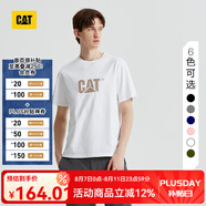 CAT卡特春新品男涼感設計反光logo印花短袖T恤輕戶(hù)外 白色 L