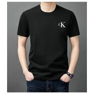 CK短袖t恤男【Calvin Klein平替】運(yùn)動(dòng)圓領(lǐng)寬松女休閑T體恤夏季半袖 短袖黑色【CK小標(biāo)】 3XL  155-170建議3XL