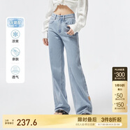 ONLY顯瘦直筒褲牛仔褲女|124232025 J32210洗水牛仔藍 L 