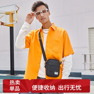 稻草人男士隨身旅行休閑單肩斜挎包手機(jī)帆布小背包迷你騎行時(shí)尚通勤迷你