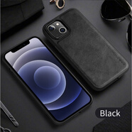 X-Level瘋馬紋手機(jī)殼適配iPhone14ProMaxip1513保護(hù)套貼皮 黑色 iPhone 16 Pro Max