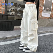 未來之星女童褲子新款2025中大童洋氣休閑工裝褲女孩春秋兒童長褲 白色 120 關(guān)注收藏優(yōu)先發(fā)貨