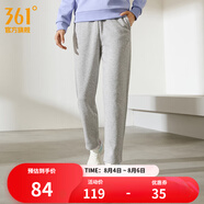 361度運(yùn)動(dòng)褲男春秋季新款舒適直筒針織長(zhǎng)褲修身絨衛(wèi)褲御寒保暖 【加絨女】淺瓦花灰【4701D】 XL