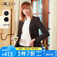 G2000女裝商務(wù)休閑西服上衣 季新款氣質(zhì)OL通勤修身小西裝女00710002 黑色/99(商務(wù)修身版) S
