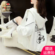 AEMAPE慵懶風(fēng)連帽衛衣女2025春秋冬季女裝個(gè)性時(shí)尚百搭開(kāi)衫外套女裝上衣 2206白色 M