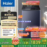 海爾（Haier）波輪洗衣機(jī)全自動(dòng)12kg大容量家用 直驅(qū)一級(jí)能效家電國(guó)家補(bǔ)貼20%精華洗 手搓洗2.0 XQB120-BSE35DU1
