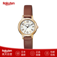 西鐵城（CITIZEN）女士手表Wicca威卡KH4時尚系列腕表 夜光防水太陽能表 日本直郵 深棕色KH4-921-12