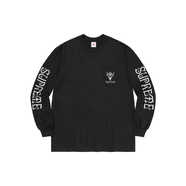 SupremeWeek 9  x SOUTH2 WEST8 LS Pocket Tee 聯(lián)名款 美式潮流圓領口袋 黑色 XL