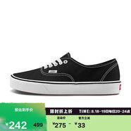 VANS范斯官方 升級款Comfy Authentic緩震經(jīng)典帆布鞋 黑色  35 