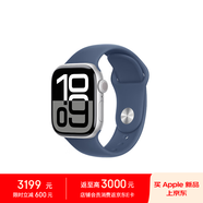 Apple Watch Series 10 GPS+蜂窩款42毫米銀色鋁金屬表殼丹寧色運(yùn)動(dòng)型表帶S/M MWXJ3CH/B*企業(yè)專享