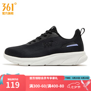361度女鞋運(yùn)動(dòng)鞋春季新款361度女常規(guī)跑鞋 曜石黑/鳶尾花 38