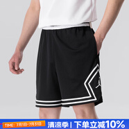 耐克（NIKE）官方艦店 短褲夏季男 25新款冰絲速干透氣五分休閑褲跑步運動短褲 HF9911-010/飛人LOGO 曬圖退10 M