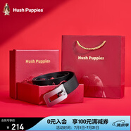 暇步士（Hush Puppies）皮帶男牛皮腰帶自動扣商務(wù)男士腰帶禮盒裝生日禮物送男朋友父親