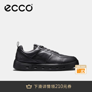 愛步（ECCO）板鞋男鞋 男士休閑鞋小白鞋拼色厚底牛皮明星同款 街頭720 520814 黑色52081401001 43