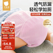 尿布嬰兒可水洗紗布訓練褲隔尿新生兒戒尿不濕4條裝粉紫