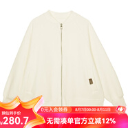 雲上生活女裝棒球款短外套新款寬松簡(jiǎn)約設計感外套女2025秋W5939X 白色 M