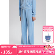 ELLE KIDS童裝 戴帽天鵝絨秋季女童休閑套燙鉆開(kāi)衫外套/長(zhǎng)褲可選 藍(lán)色-長(zhǎng)褲 120 （110/120）