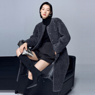 三彩【綿羊毛】2025冬季新款雙面呢休閑褲短褲靴褲女