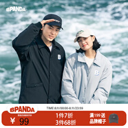 熊貓·本（ben.panda）棉服男潮牌翻領(lǐng)寬松休閑秋冬工裝棉衣多穿情侶外套 黑色（A款) L