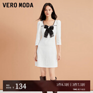 VEROMODA連衣裙秋冬甜美小個(gè)子新年戰袍紅色法式小香風(fēng)323361022 S85本白色 160/80A/S