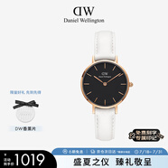 丹尼爾惠靈頓（DanielWellington）DW女表金色邊皮革表帶歐美簡約風時尚石英表節(jié)日禮物DW00100285