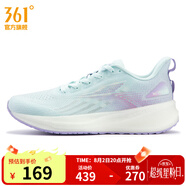 361度女鞋運(yùn)動(dòng)鞋【Q彈超5】夏季新款361度女緩震跑鞋 薄紗藍(lán)/數(shù)碼薰衣草 39