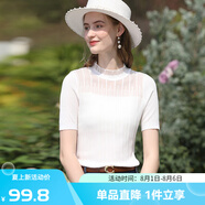 艾蓓怡白色短袖襯衫內(nèi)搭背心女2025春秋新款外穿上衣顯瘦 白色 L