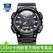 卡西歐（CASIO） 男表女表卡西歐手表男女情侶表學生時尚運動表太陽能雙顯電子表 太陽能表：AQ-S810W-1A黑騎士