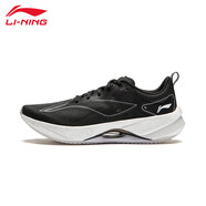 李寧（LI-NING）跑步鞋女款超輕系列新款減震回彈透氣輕質(zhì)防滑耐磨專(zhuān)業(yè)跑鞋運動(dòng)鞋 黑色-【超輕21】 37