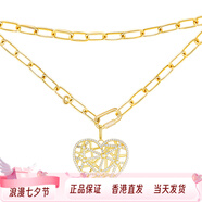 APM MONACO吊牌潮奢蒂凡尼扣系列重工款項鏈男女情侶金色七夕情人節(jié)禮物 金色項鏈+可拆卸吊墜 F