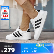 ADIDAS阿迪達(dá)斯男女鞋NEO板鞋小白鞋GRAND COURT 耐磨百搭休閑鞋 白黑HP8956 38.5