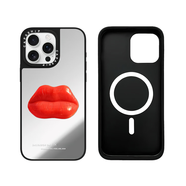 CASE適用蘋(píng)果15iPhone14plus16鏡面13promax磁吸薩爾瓦多xr手機殼 銀鏡-口紅嘴唇[磁吸款Magsafe] iPhone7