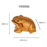 旌夢(mèng)園泰國木質(zhì)青蛙擺件飾旅游紀念手工藝禮品木雕蟾蜍創(chuàng  )意發(fā)聲兒童玩具 3#原木色蛙