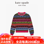 凱特絲蓓（KATE SPADE） ks 費(fèi)爾島毛衣外套歐美復(fù)古風(fēng)輕奢通勤女 粉色\拼色 XS
