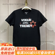 班尼路（Baleno）t恤男裝純修身印花夏季寬松潮流圓領(lǐng)半袖t恤男體恤官方旗艦 279(VOGUE)黑色 M (110-130斤)