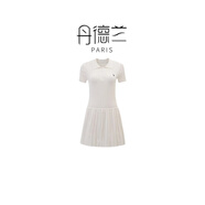 丹德蘭小香風(fēng)連衣裙女2025新款小個(gè)子百褶裙氣質(zhì)高級(jí)感裙子-5273 白色 L （125-135斤）
