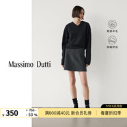 Massimo Dutti折扣升級2025女裝休閑內(nèi)搭純羊毛v領(lǐng)針織衫長袖毛衣05733623 深灰色 XS (165/84A)
