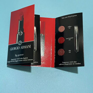 阿瑪尼（ARMANI）試色卡啞光口紅權(quán)力power黑管帶唇刷104400504 權(quán)利口紅三色卡一張拍這