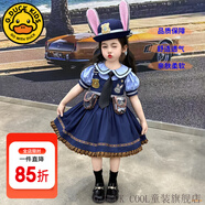 G.DUCKKIDS童裝洛麗塔公主裙女童連衣裙春秋季新款朱迪兔子警官生日禮服兒童 娃娃領(lǐng)朱迪裙+領(lǐng)帶+短褲【夏款】 130 尺碼7~8歲【120-130cm】